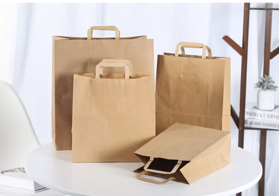 Fully Automatic Roll Feed Flat Handle Square Bottom Paper Bag Making Machine For Shopping Bag